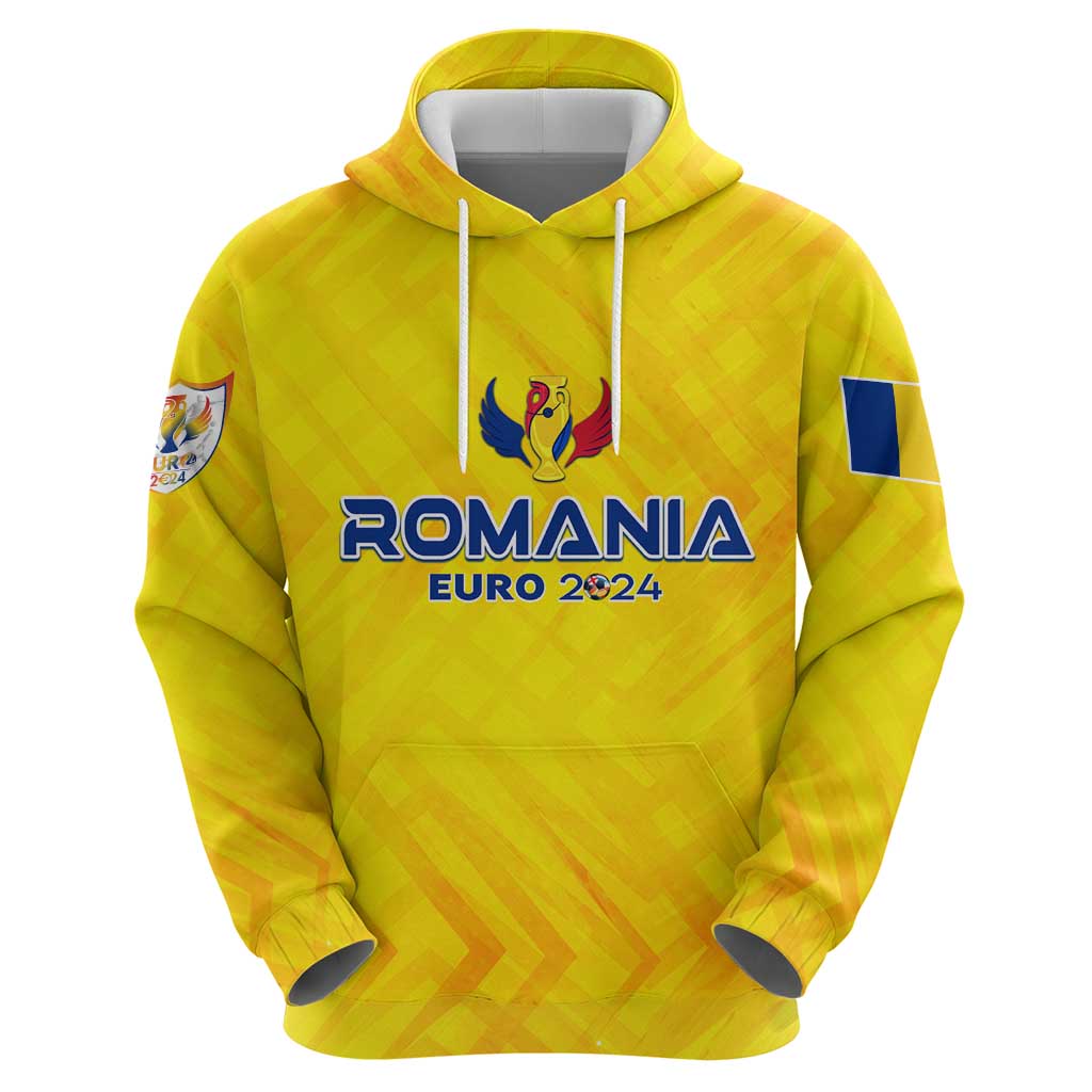 Personalized Romania Football 2024 Hoodie Trophy Wing Style DT02