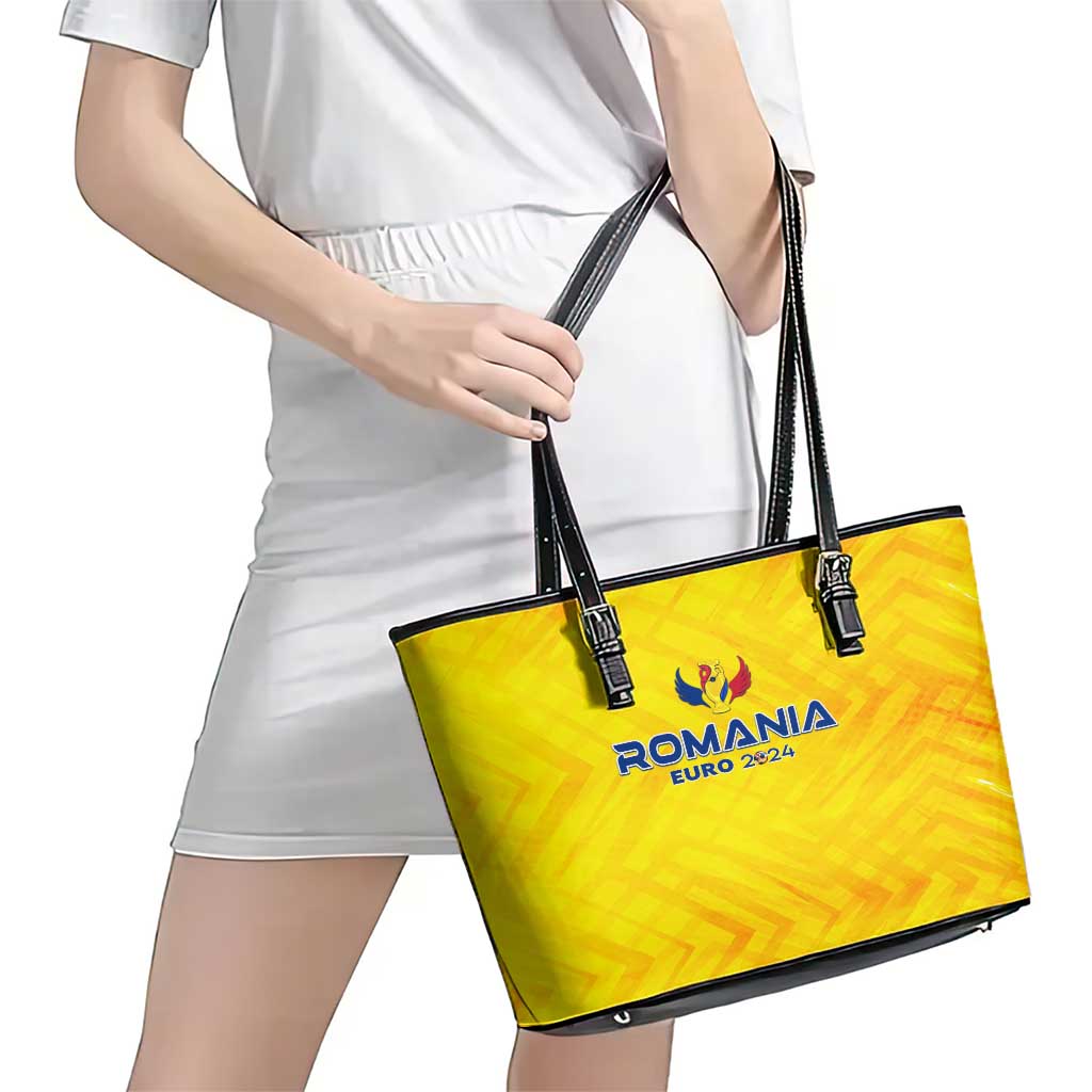 Romania Football 2024 Leather Tote Bag Trophy Wing Style DT02