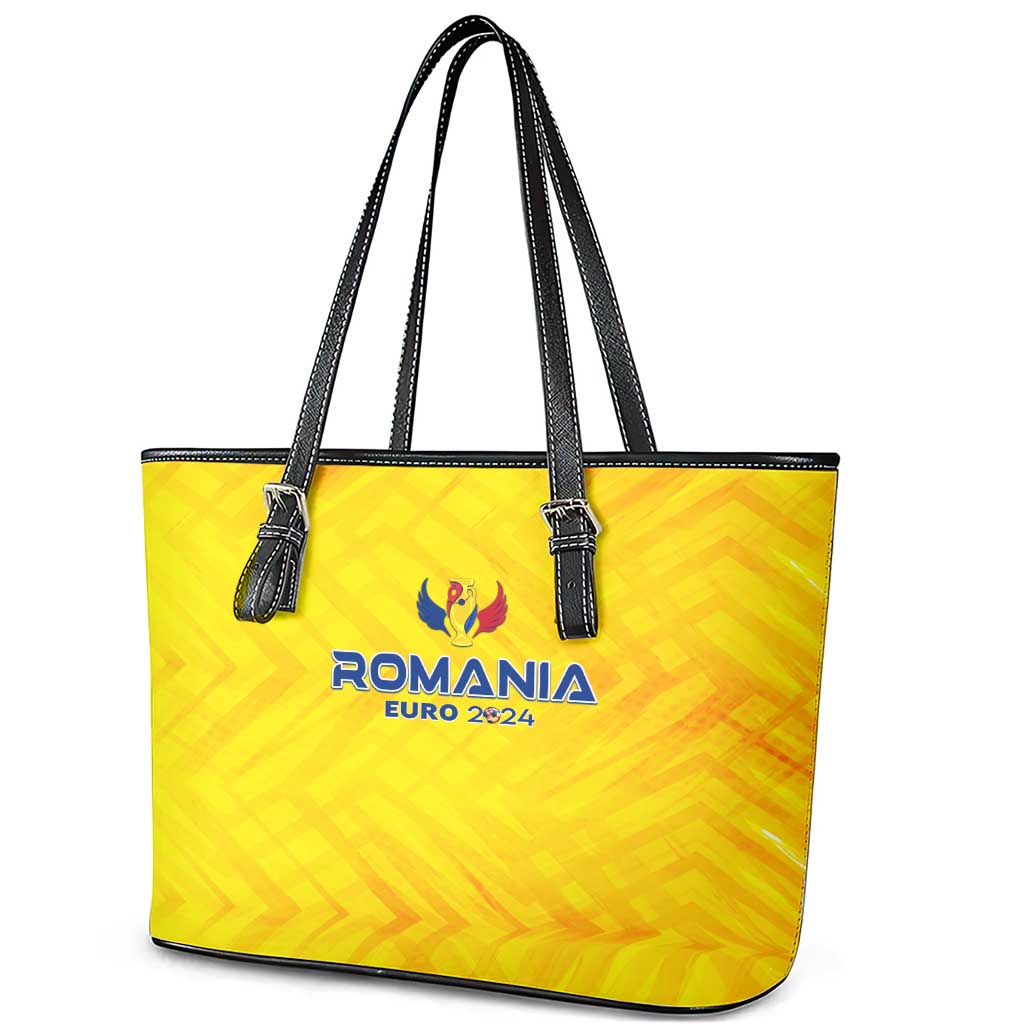 Romania Football 2024 Leather Tote Bag Trophy Wing Style DT02