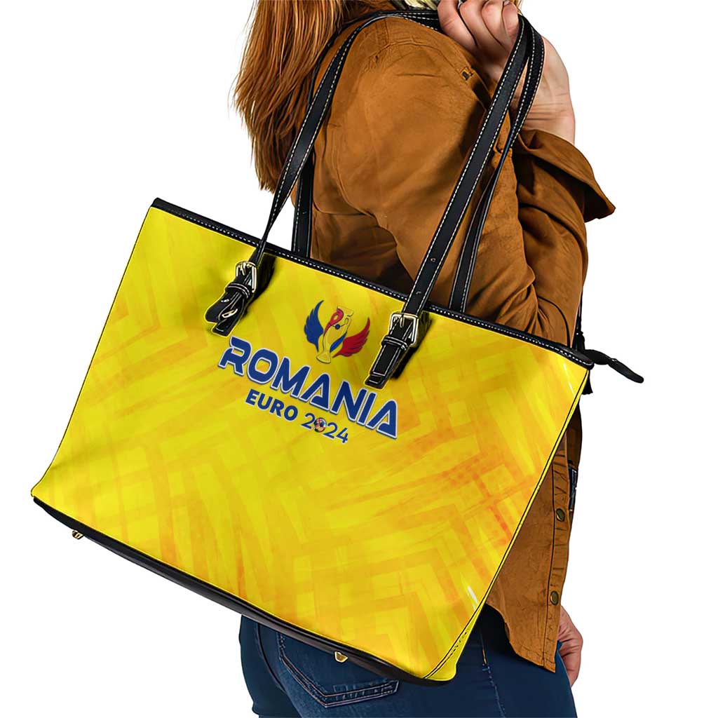 Romania Football 2024 Leather Tote Bag Trophy Wing Style DT02