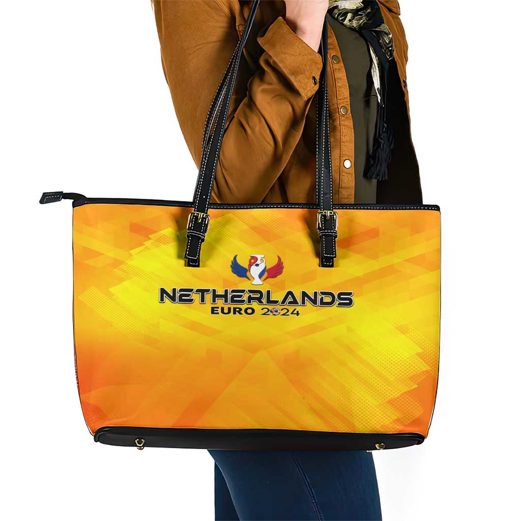 Netherlands Football 2024 Leather Tote Bag Trophy Wing Style DT02