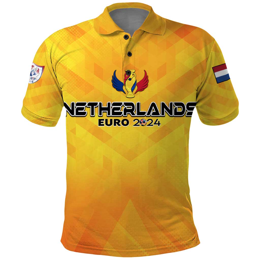 Personalized Netherlands Football 2024 Polo Shirt Trophy Wing Style DT02