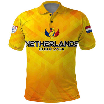 Personalized Netherlands Football 2024 Polo Shirt Trophy Wing Style DT02