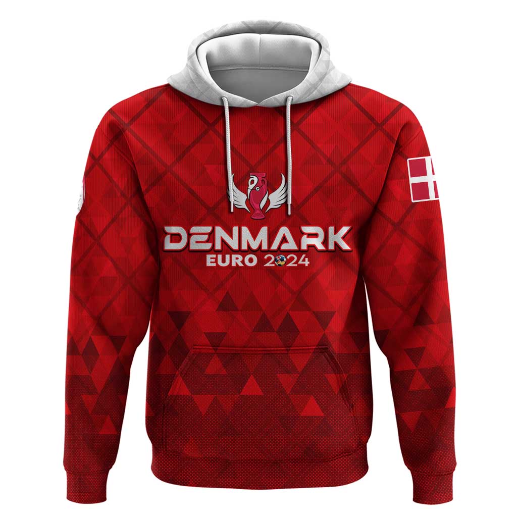 Personalized Denmark Football 2024 Hoodie Trophy Wing Style DT02