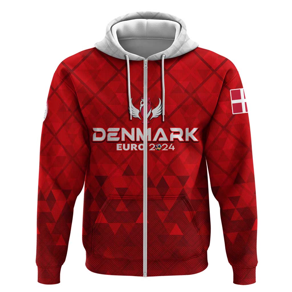 Personalized Denmark Football 2024 Hoodie Trophy Wing Style DT02