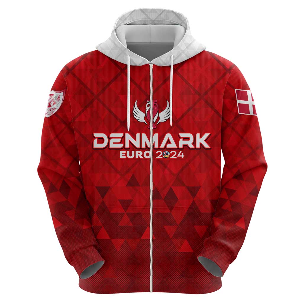 Personalized Denmark Football 2024 Hoodie Trophy Wing Style DT02
