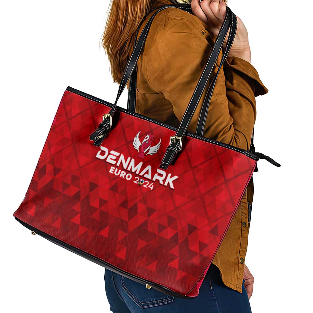 Denmark Football 2024 Leather Tote Bag Trophy Wing Style DT02