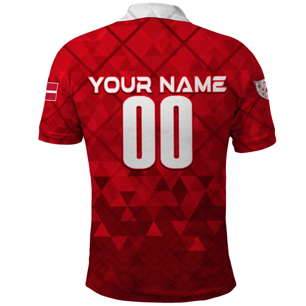 Personalized Denmark Football 2024 Polo Shirt Trophy Wing Style DT02