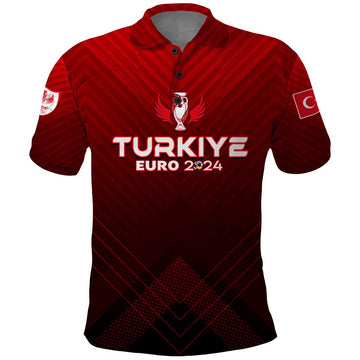 Personalized Turkey Football 2024 Polo Shirt Trophy Wing Style DT02