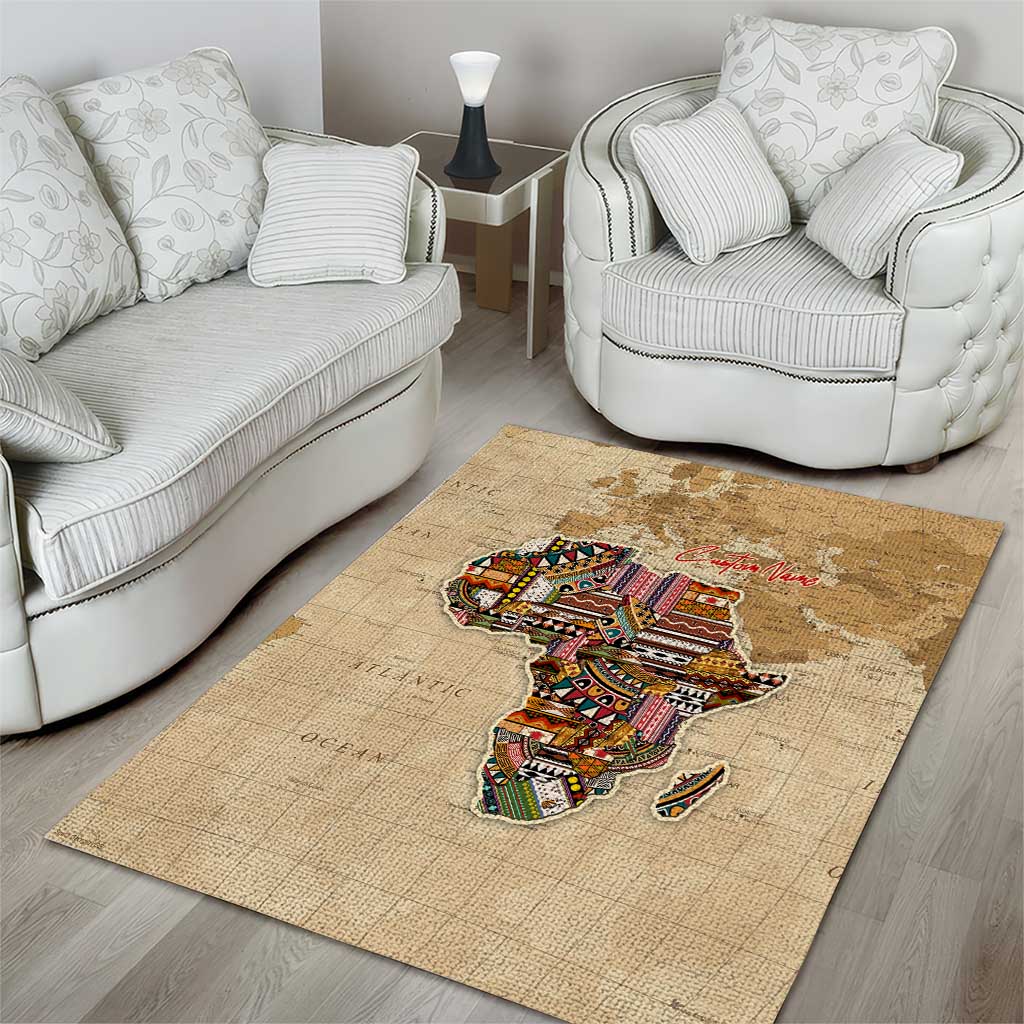Personalized Africa On World Map Area Rug DT02