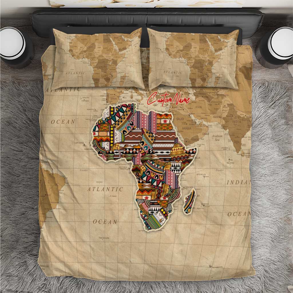 Personalized Africa On World Map Bedding Set DT02