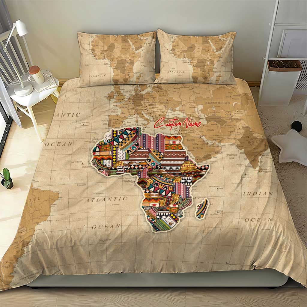 Personalized Africa On World Map Bedding Set DT02