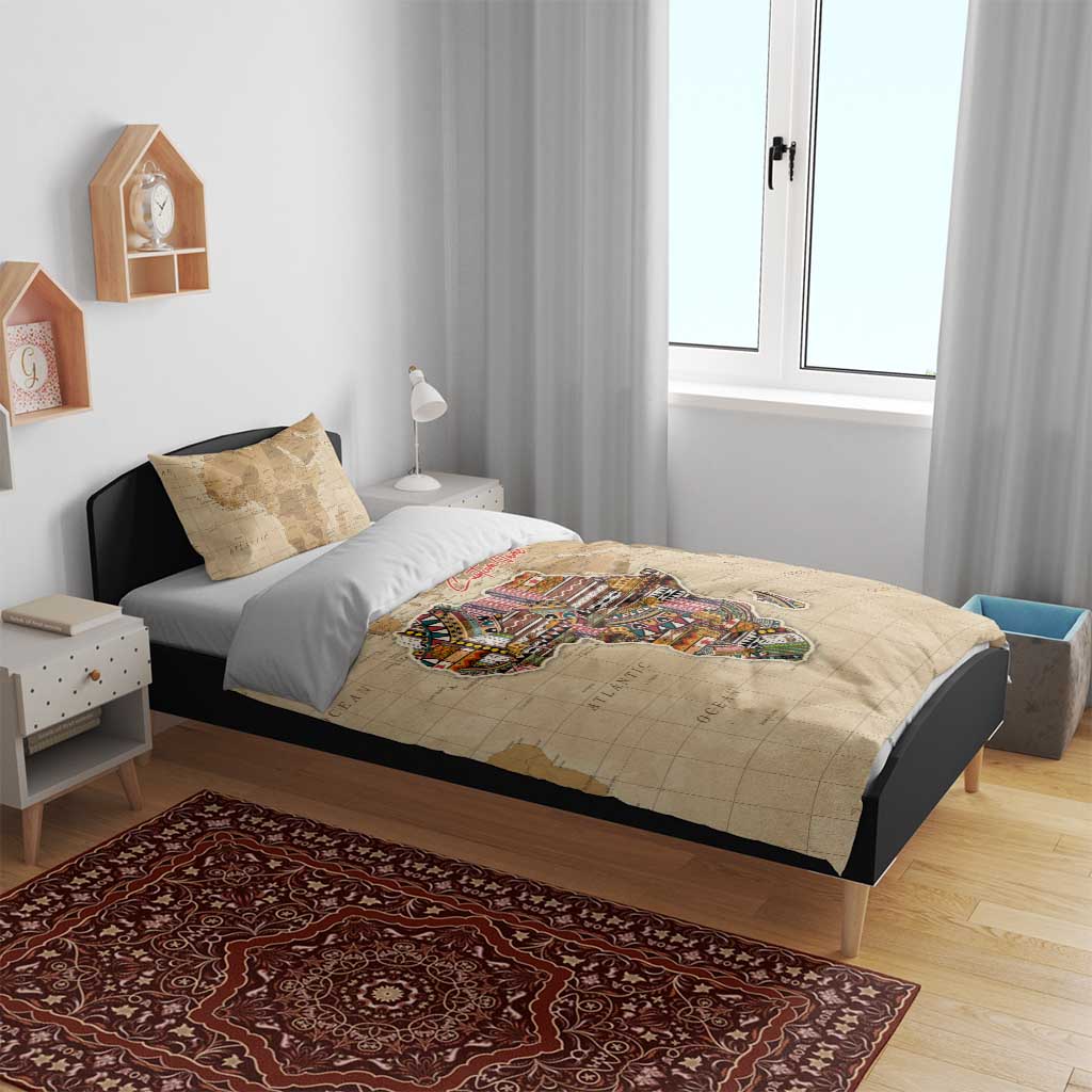 Personalized Africa On World Map Bedding Set DT02
