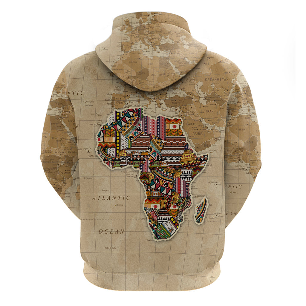 Personalized Africa On World Map Hoodie DT02