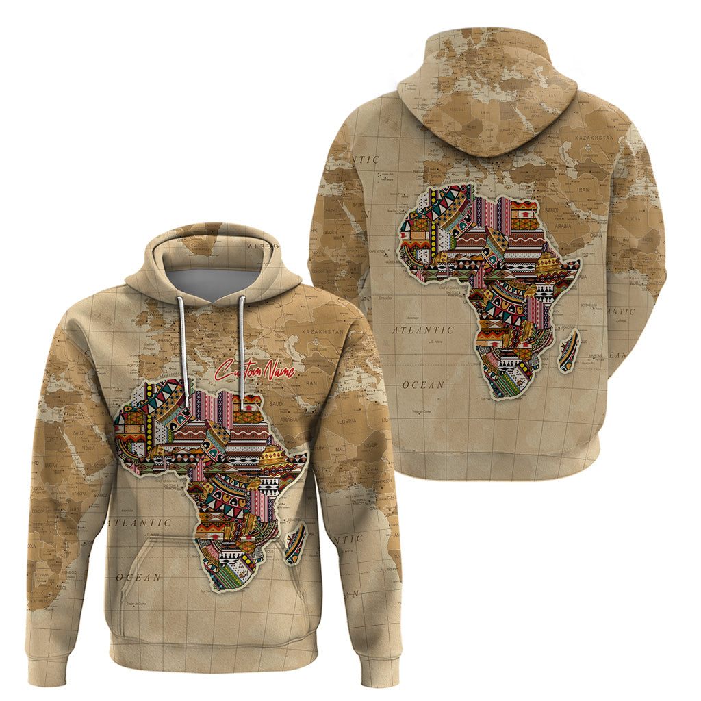 Personalized Africa On World Map Hoodie DT02