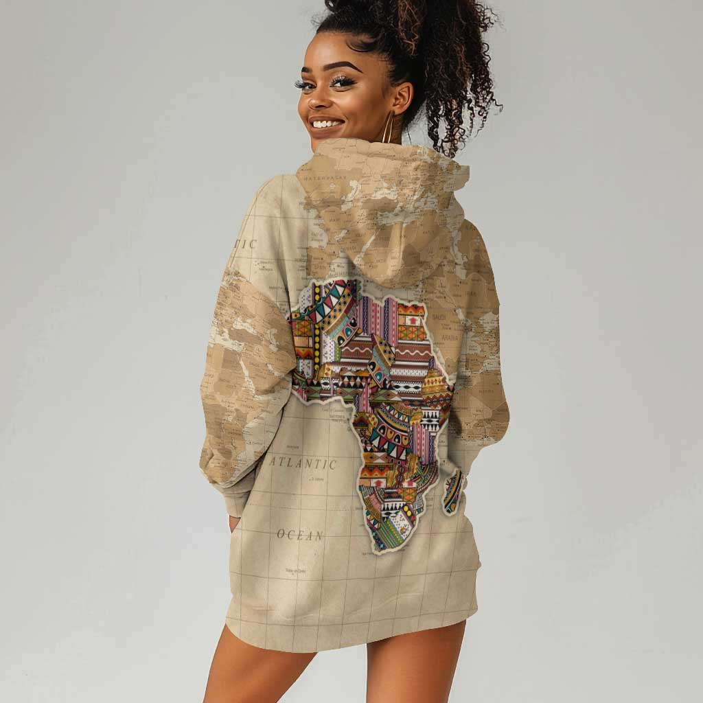 Personalized Africa On World Map Hoodie Dress DT02