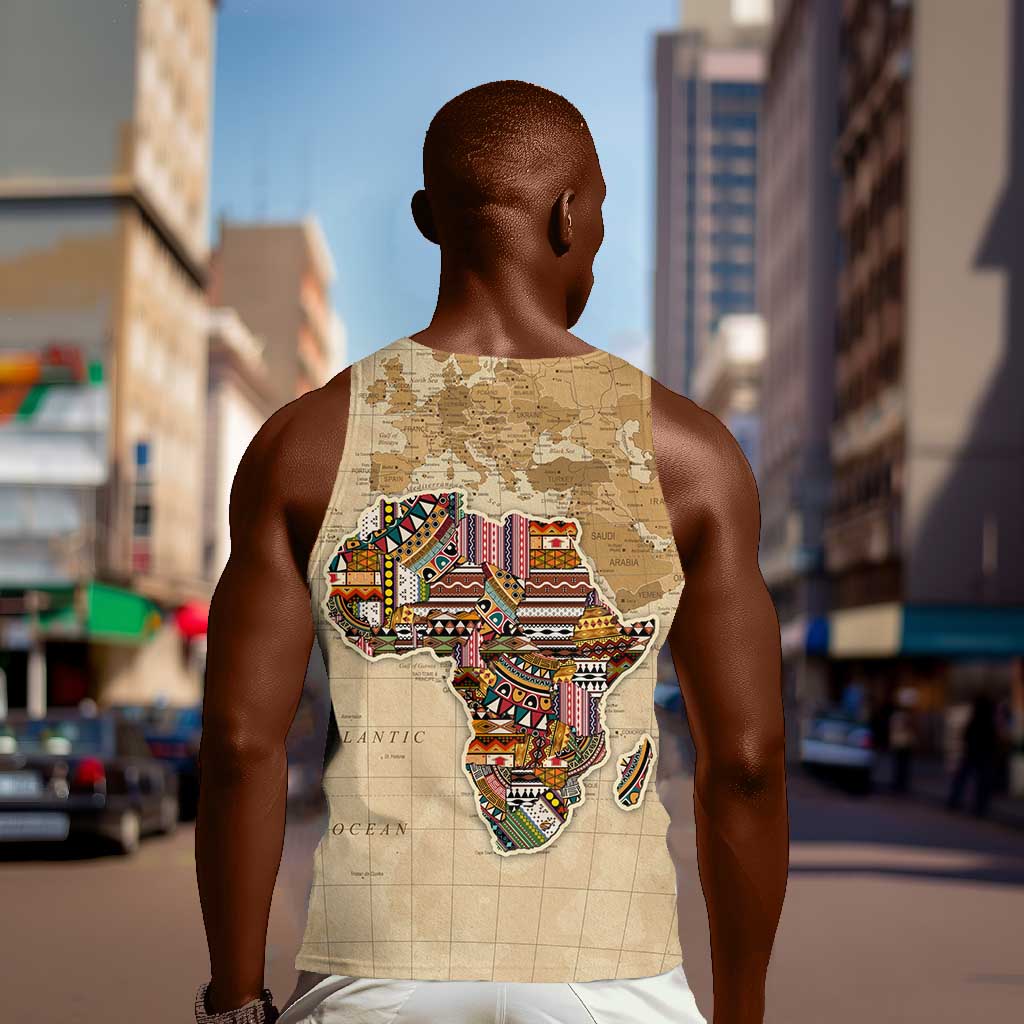 Personalized Africa On World Map Men Tank Top DT02