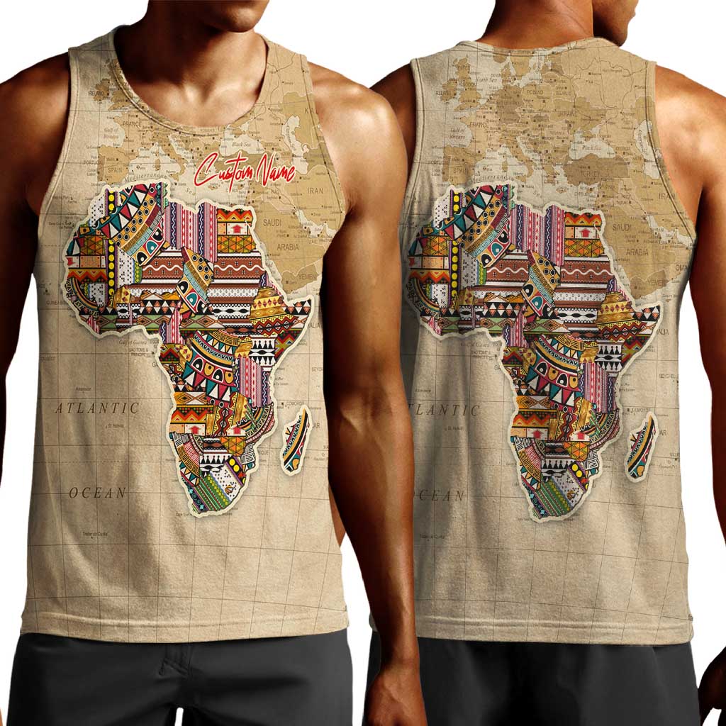 Personalized Africa On World Map Men Tank Top DT02
