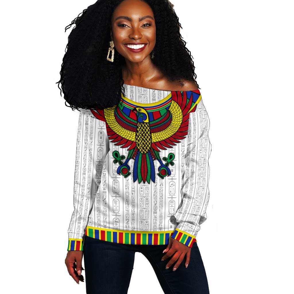 Egyptian Horus Off Shoulder Sweater Gods of Egypt DT02