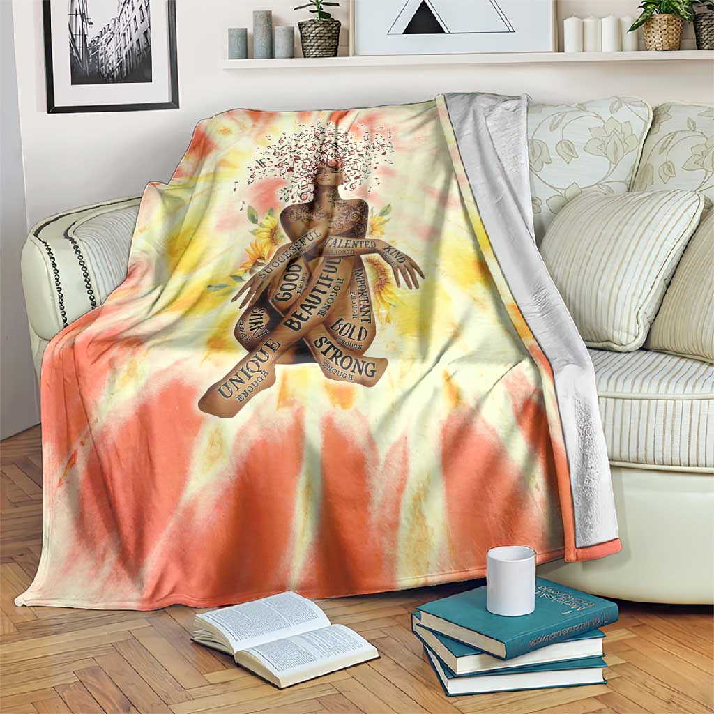 Black Queen Tie Dye Blanket DT02