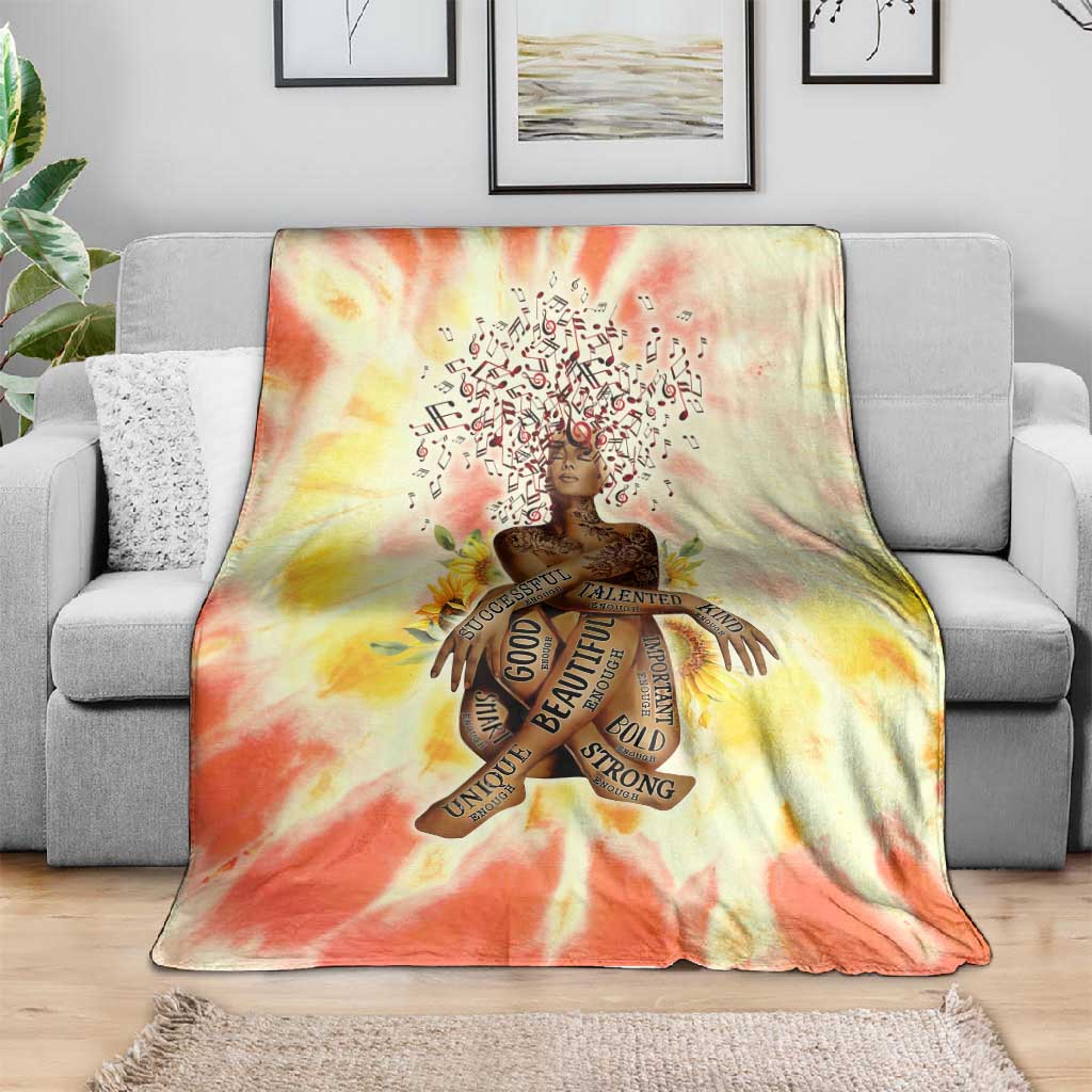 Black Queen Tie Dye Blanket DT02