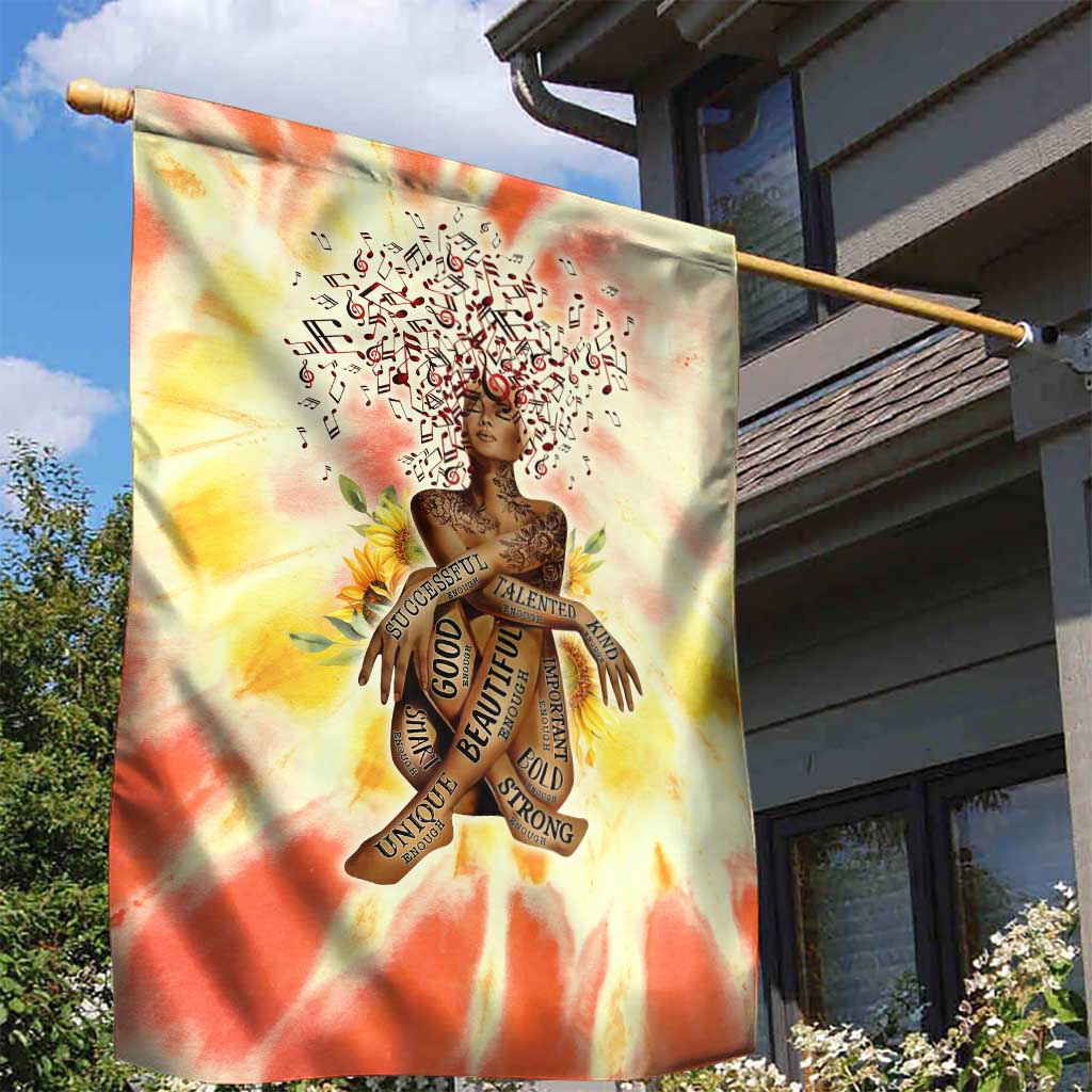 Black Queen Tie Dye Garden Flag DT02