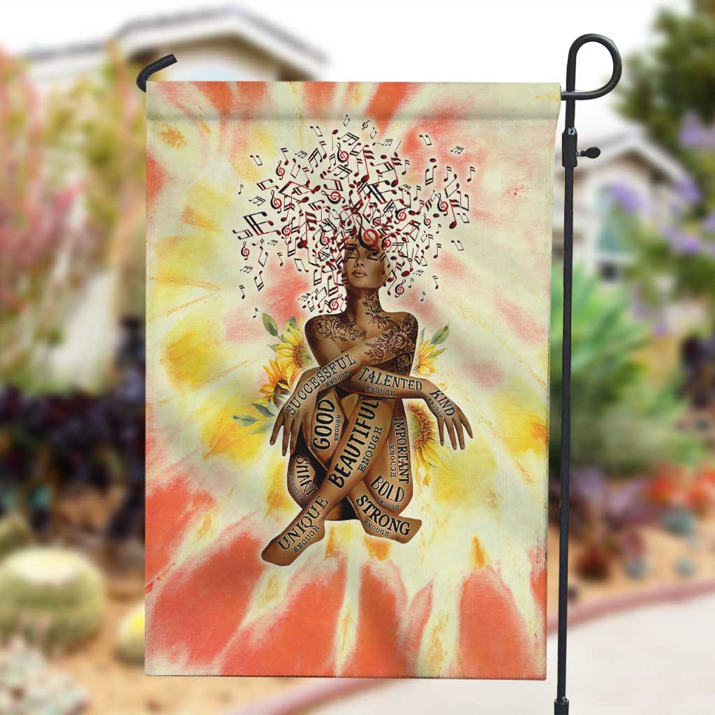 Black Queen Tie Dye Garden Flag DT02