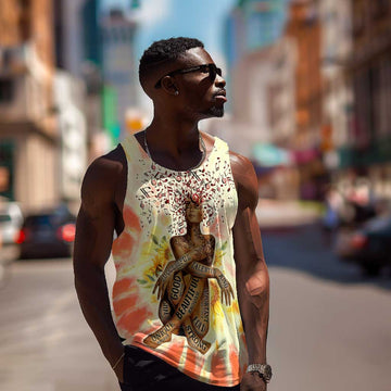 Black Queen Tie Dye Men Tank Top DT02
