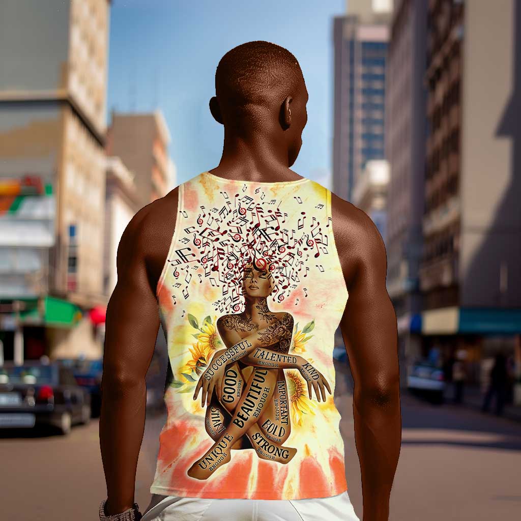 Black Queen Tie Dye Men Tank Top DT02