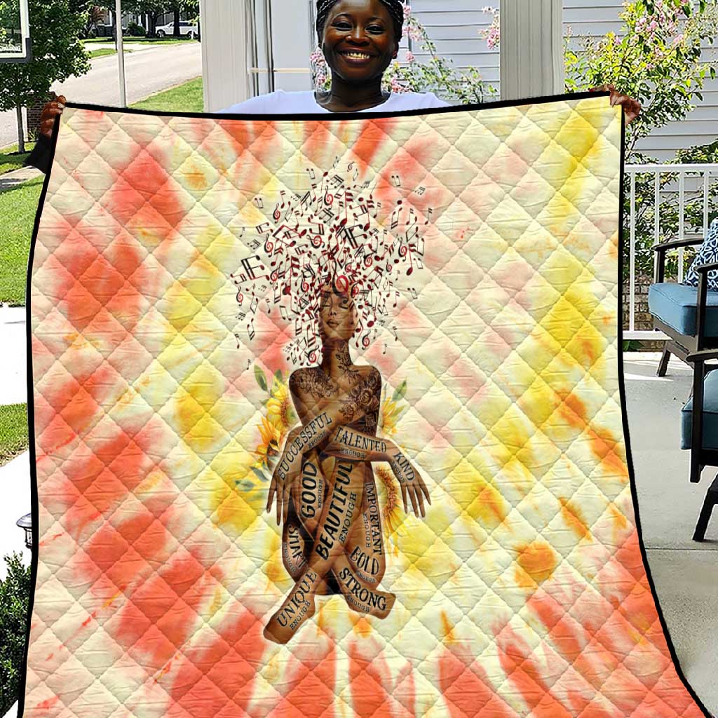 Black Queen Tie Dye Quilt DT02