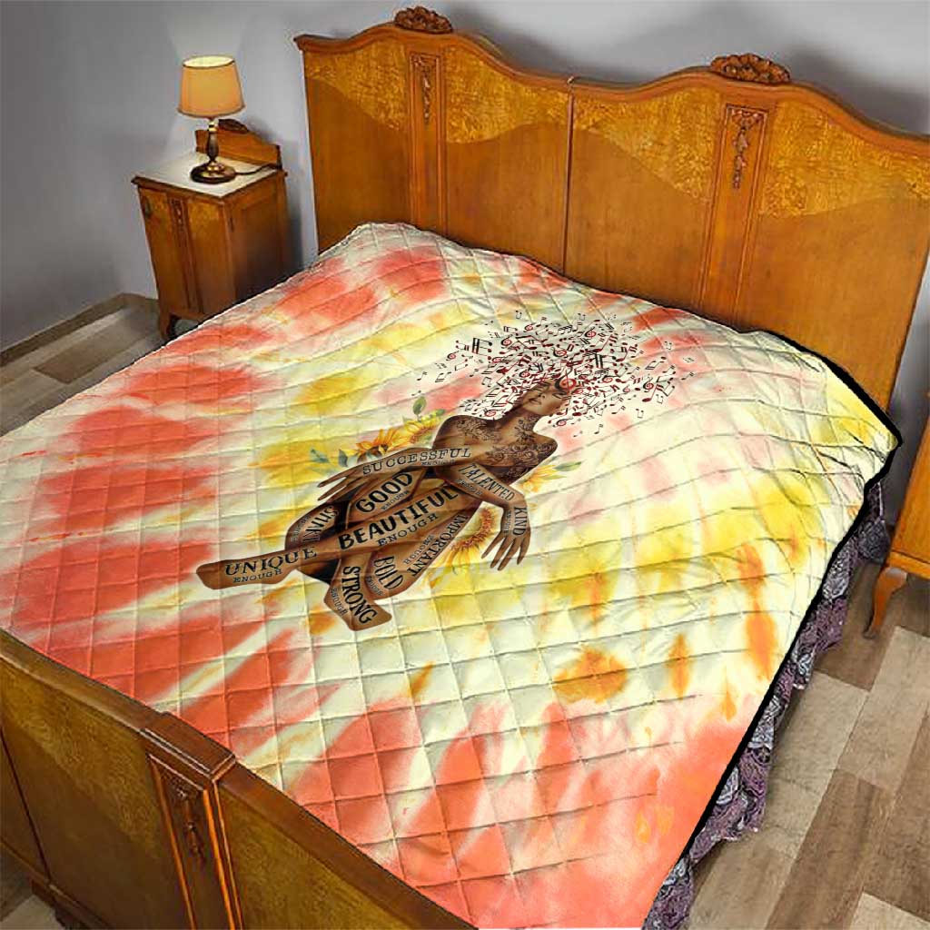 Black Queen Tie Dye Quilt DT02