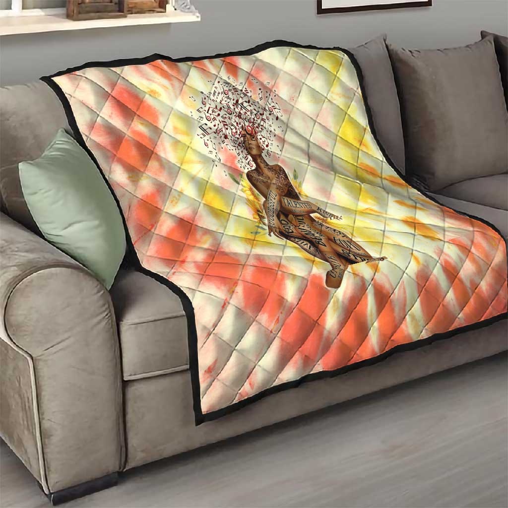 Black Queen Tie Dye Quilt DT02