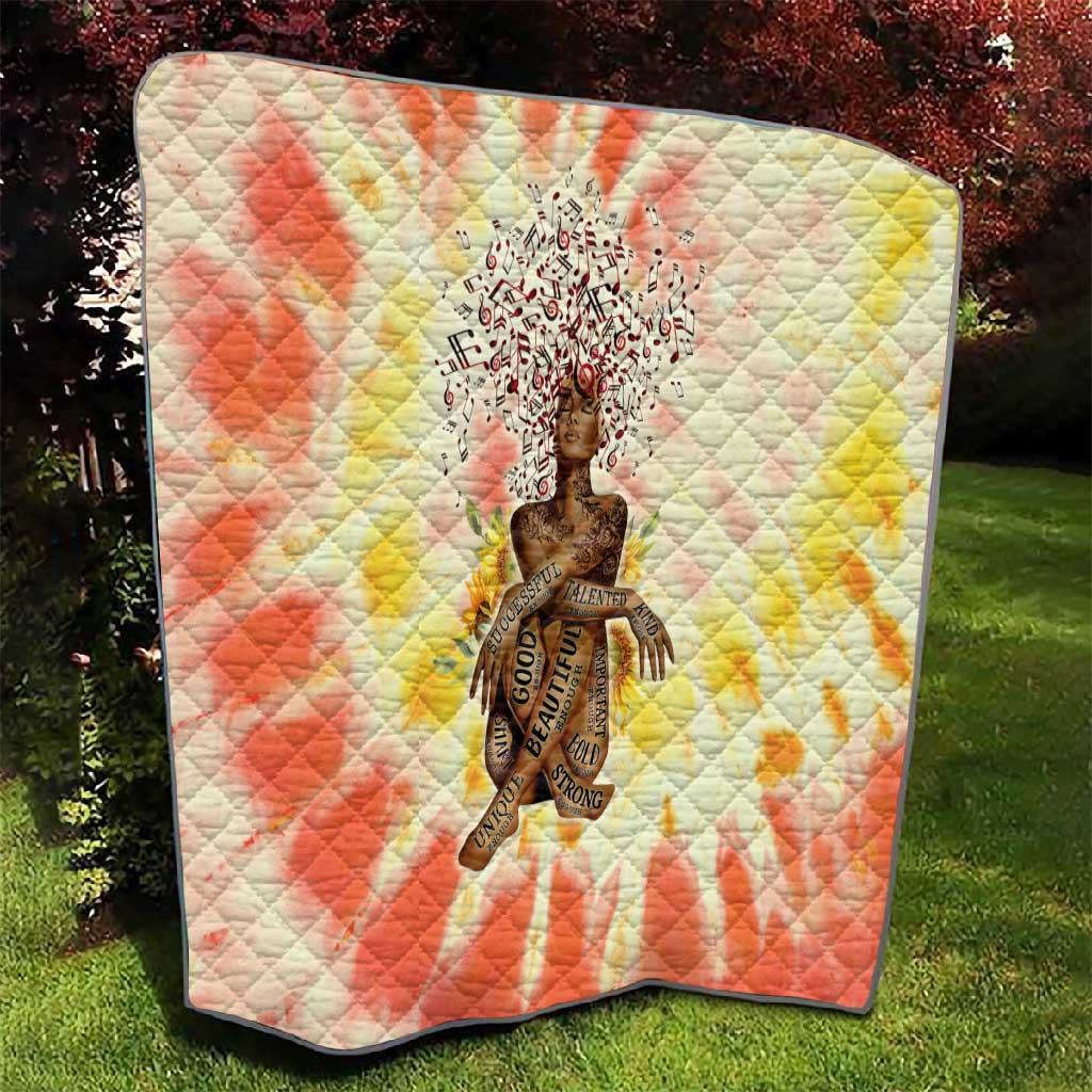 Black Queen Tie Dye Quilt DT02