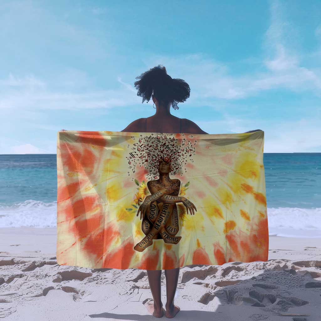 Black Queen Tie Dye Sarong DT02