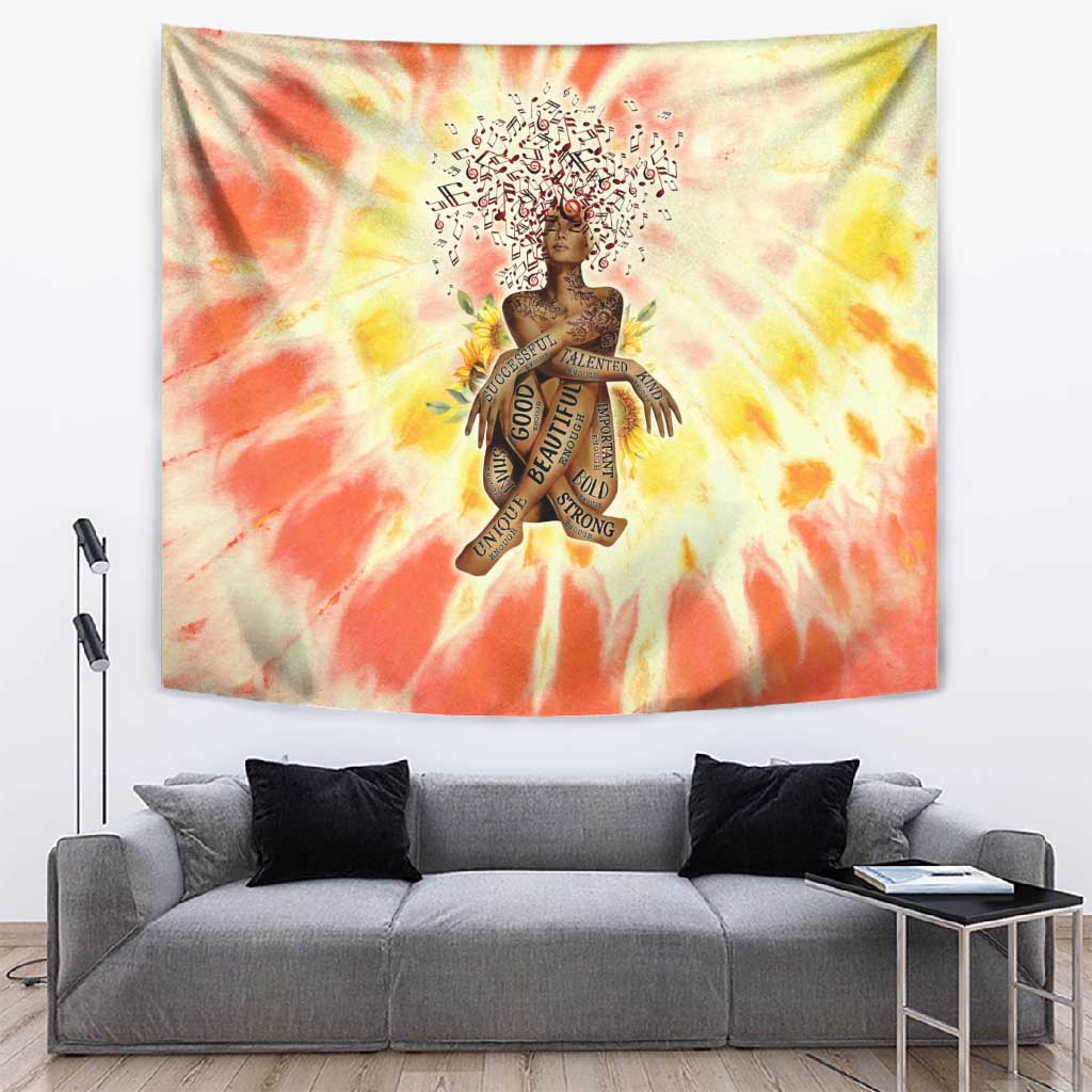 Black Queen Tie Dye Tapestry DT02