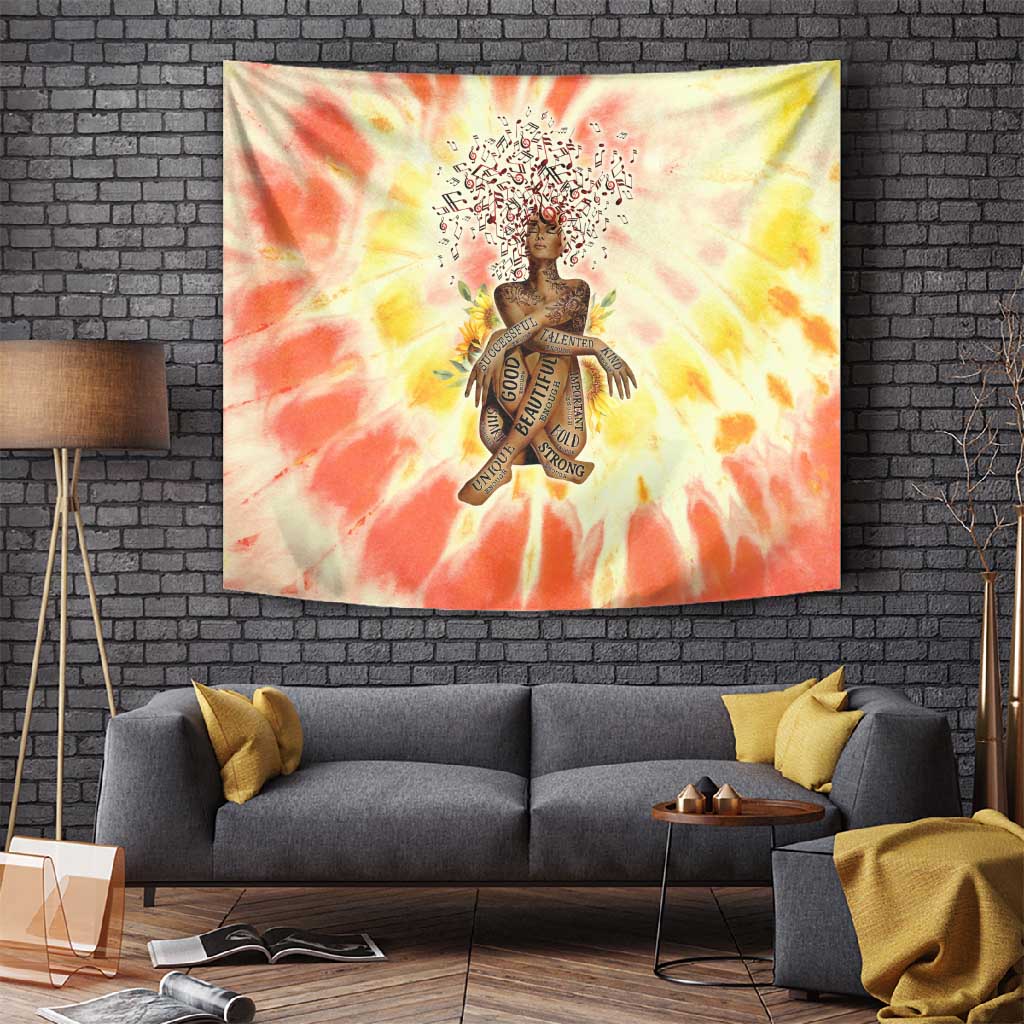 Black Queen Tie Dye Tapestry DT02