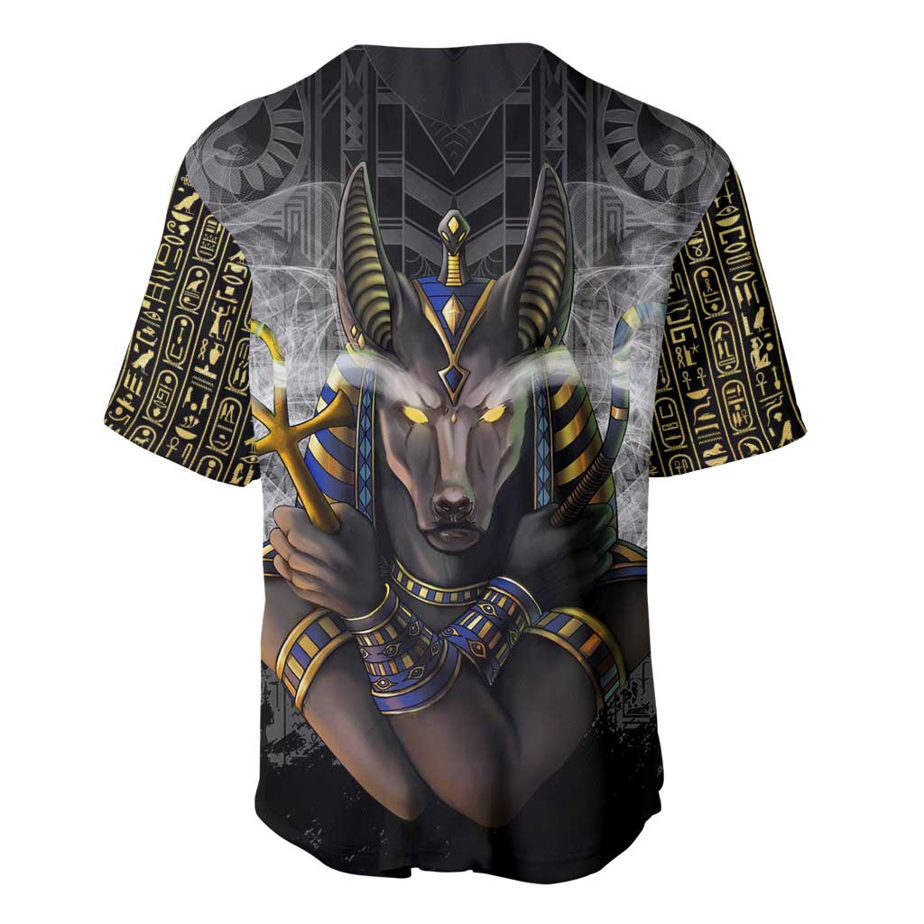 Anubis Baseball Jersey Egypt Pattern Black DT02