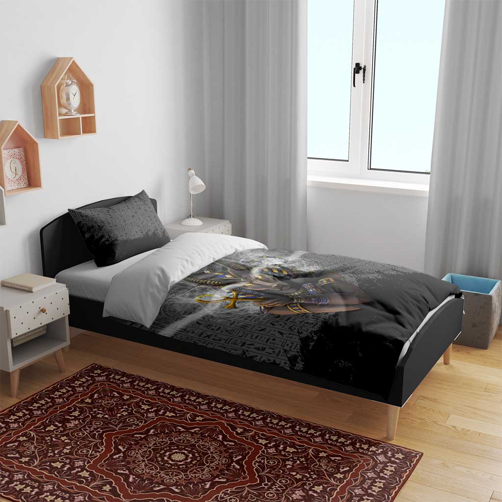 Anubis Bedding Set Egypt Pattern Black DT02
