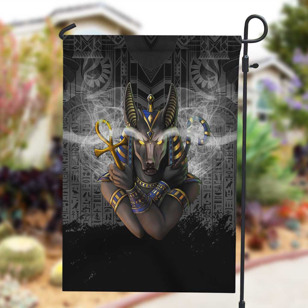 Anubis Garden Flag Egypt Pattern Black DT02