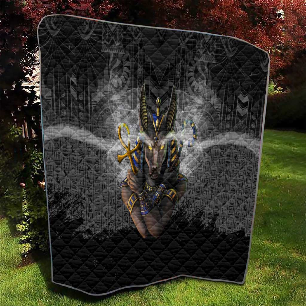 Anubis Quilt Egypt Pattern Black DT02