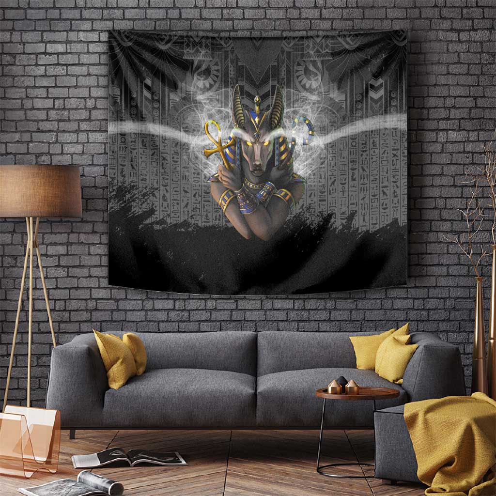 Anubis Tapestry Egypt Pattern Black DT02