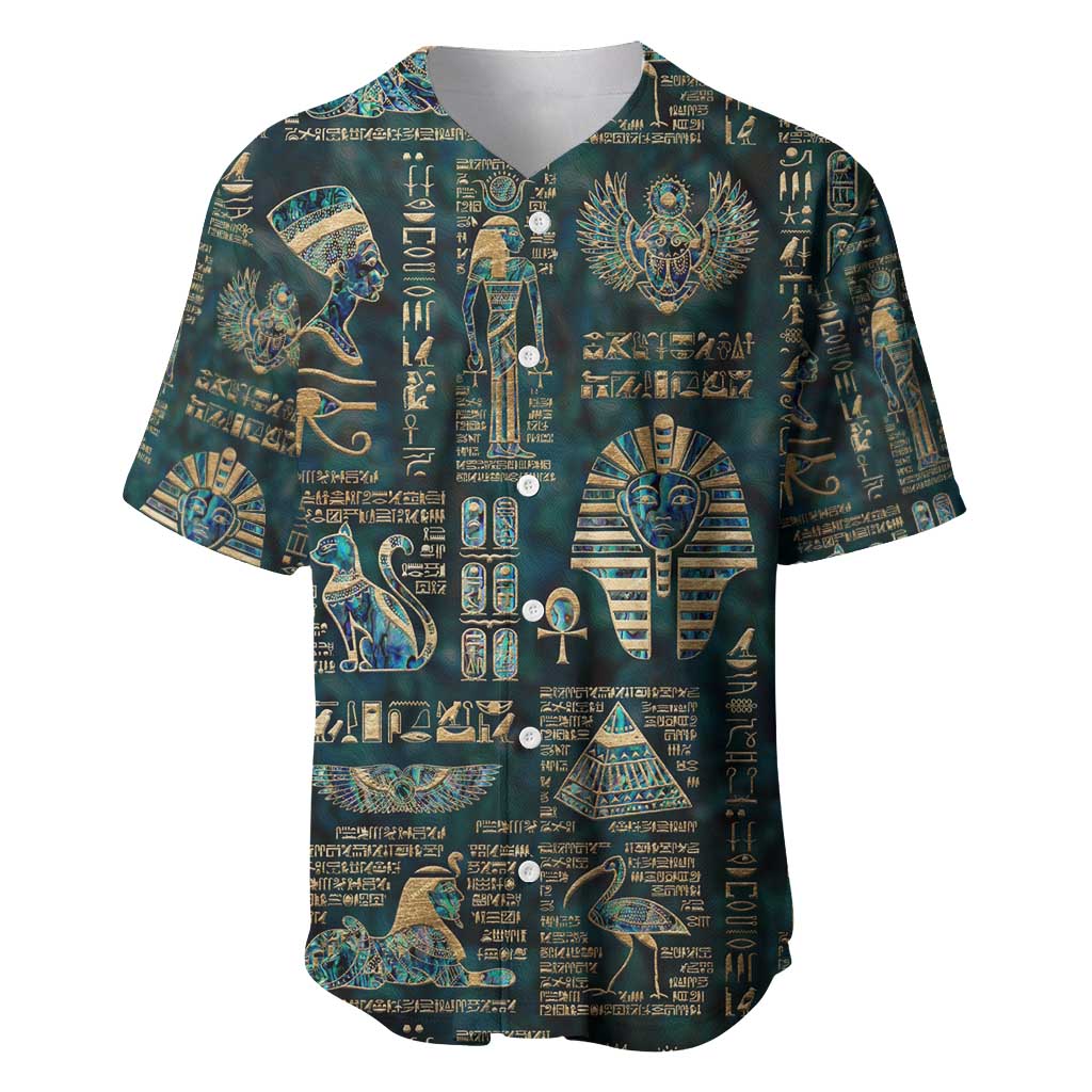 Egyptian Hieroglyphs And Deities Baseball Jersey DT02