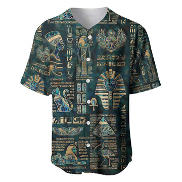 Egyptian Hieroglyphs And Deities Baseball Jersey DT02
