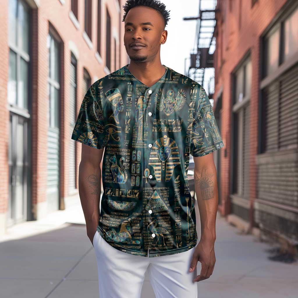 Egyptian Hieroglyphs And Deities Baseball Jersey DT02