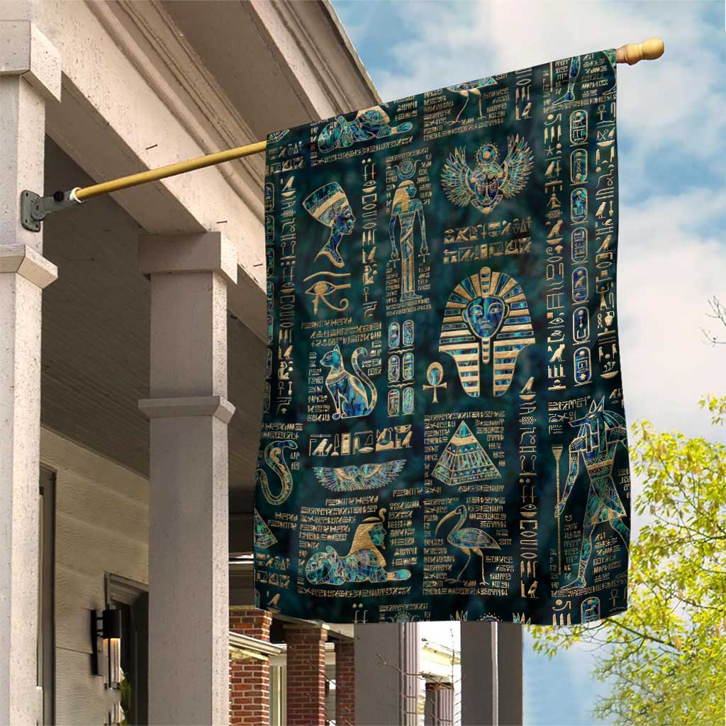 Egyptian Hieroglyphs And Deities Garden Flag DT02