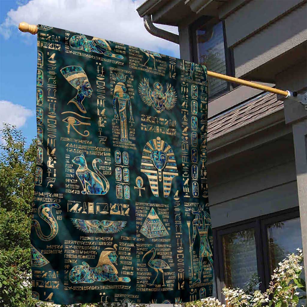 Egyptian Hieroglyphs And Deities Garden Flag DT02