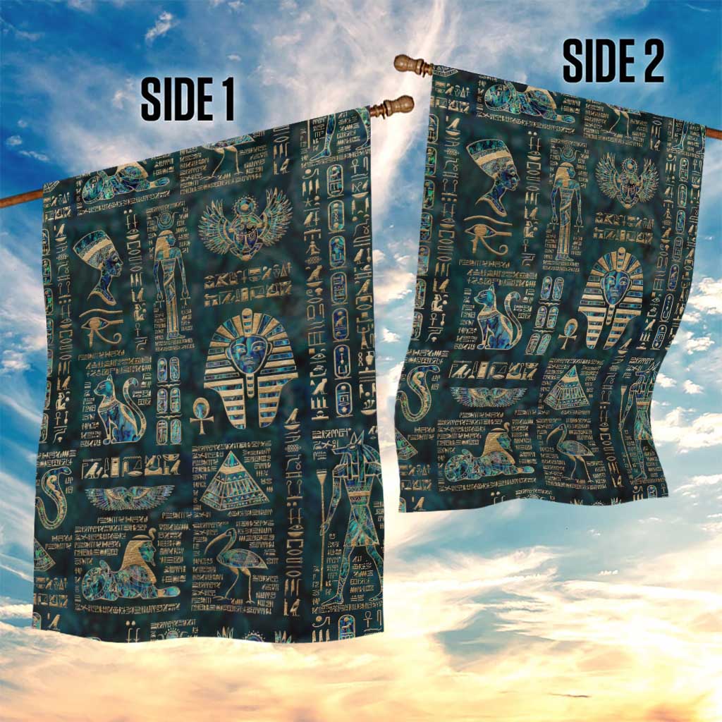 Egyptian Hieroglyphs And Deities Garden Flag DT02