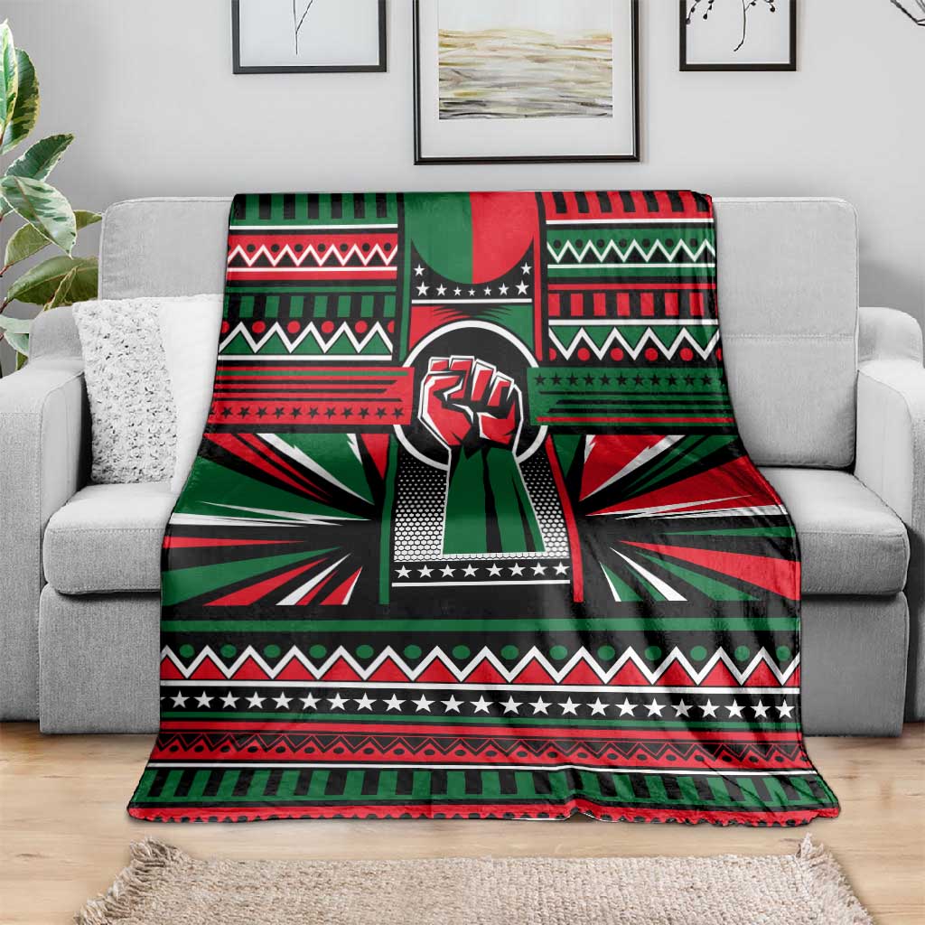 Power Fist And Patterns In Pan African Blanket DT02