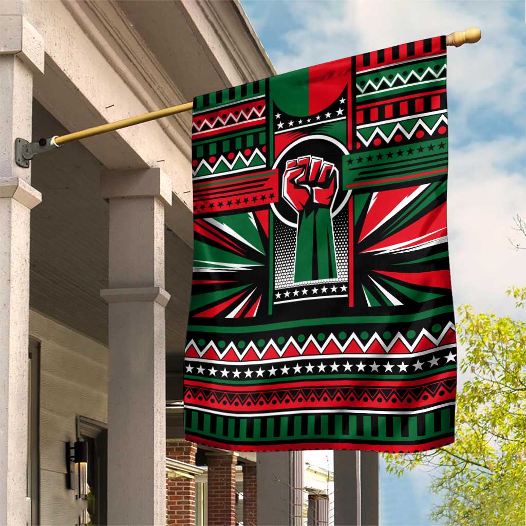 Power Fist And Patterns In Pan African Garden Flag DT02