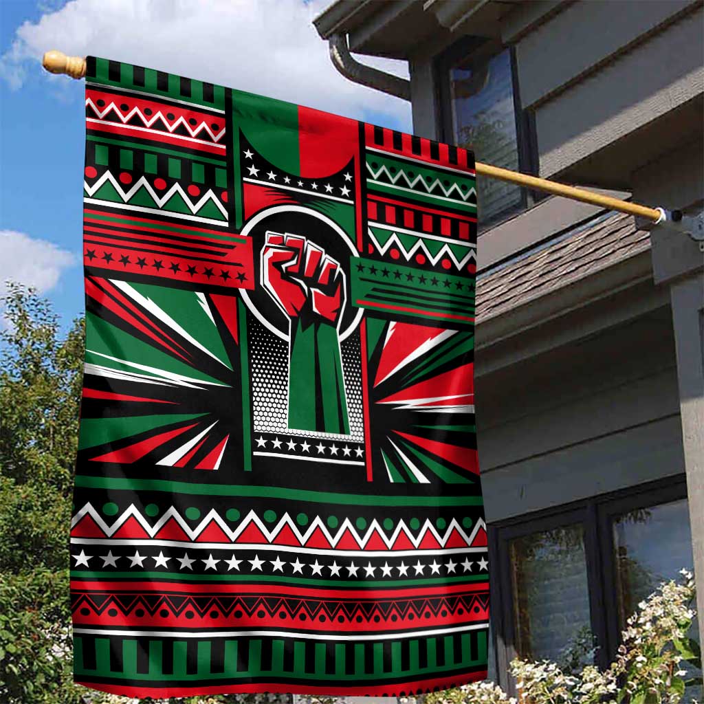 Power Fist And Patterns In Pan African Garden Flag DT02